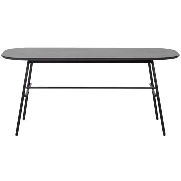 Elegance Eettafel Mango Hout/metal Zwart