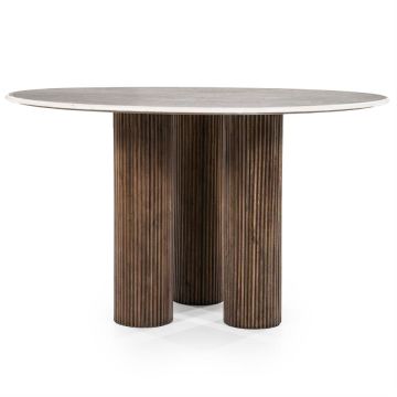 Eettafel Xavi Rond 130 Marmer