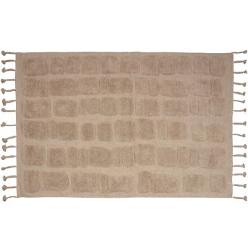 Bricks vloerkleed met steen dessin Beige 170 x 240