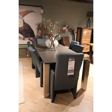 Eettafel RVS poot