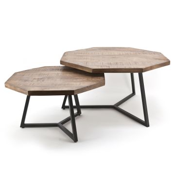 By-boo 1637  coffeetable set octagon